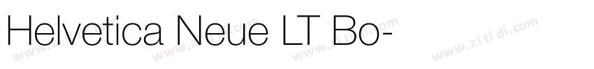 Helvetica Neue LT Bo字体转换